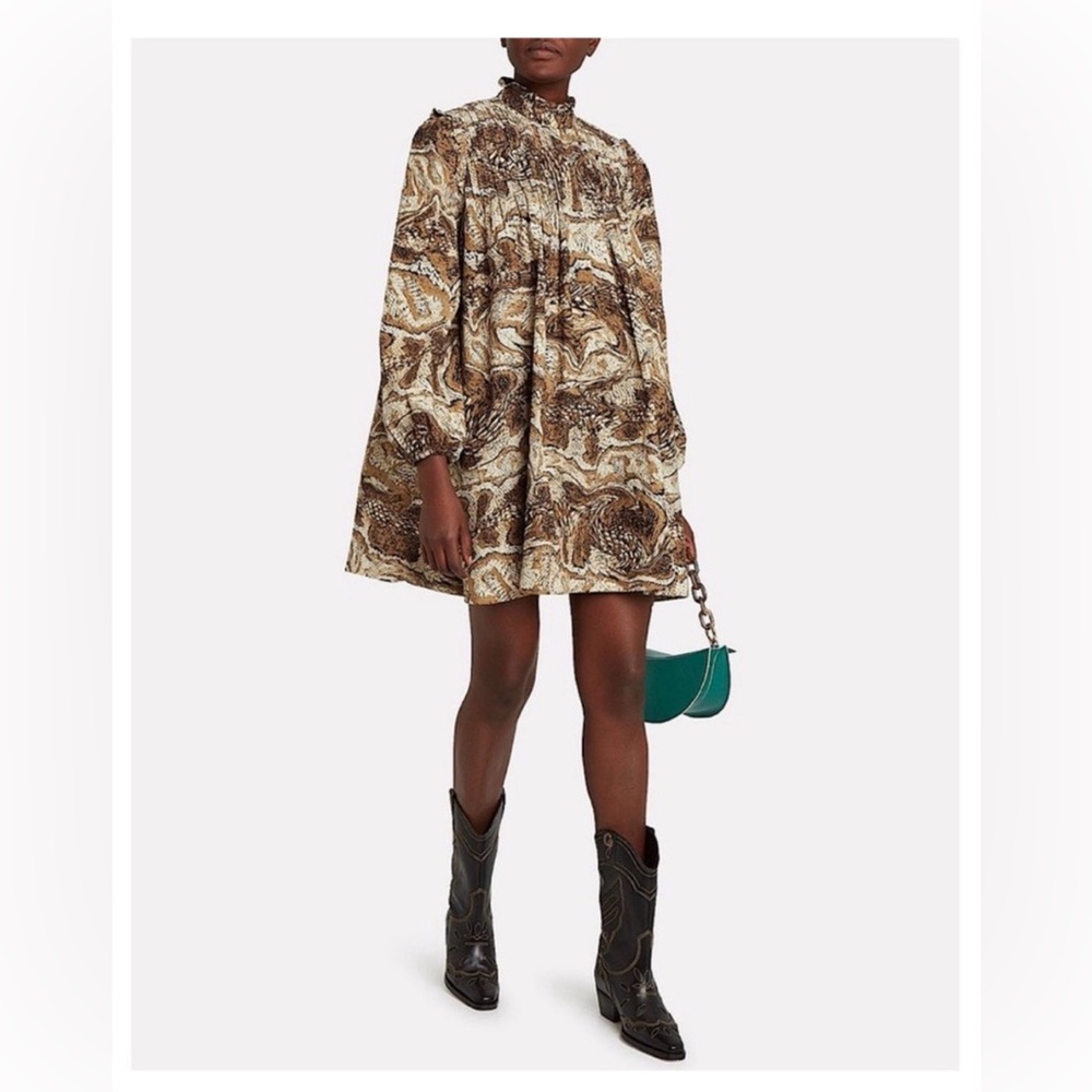 Ganni Tiger Eye Mini Dress